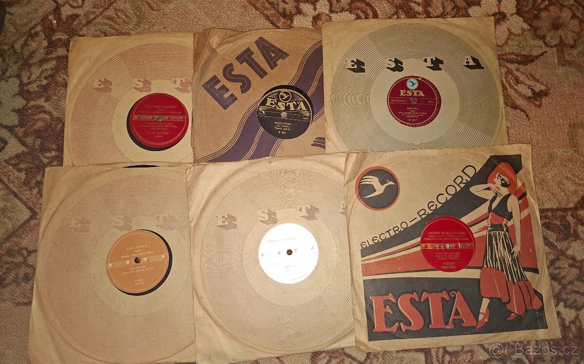 Šelakové gramofonové desky - 25 cm - 9