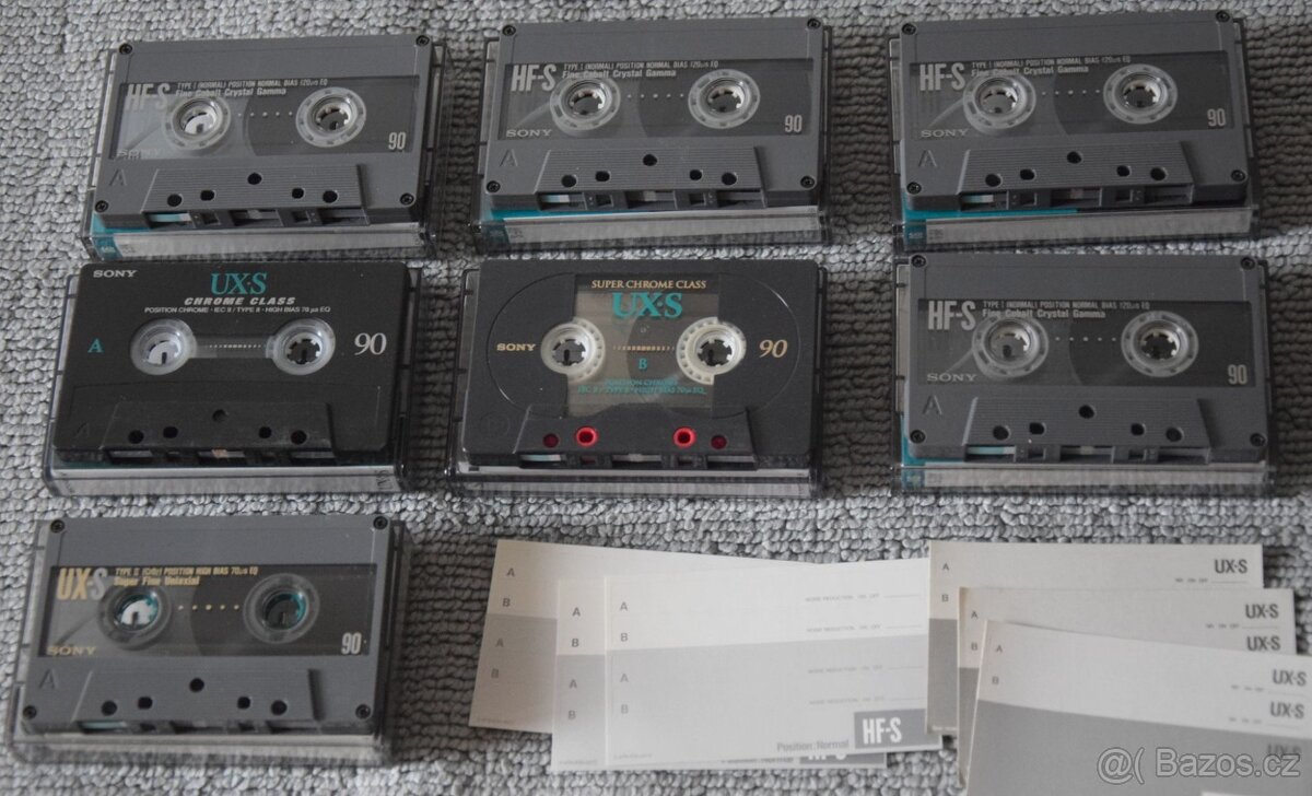 SONY HF-S 90min typ I + SONY UX-S 90min TYP II/CrO2, 7ks - 9