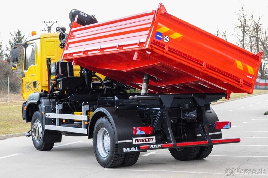 MAN TGA 18.280 4X4 TŘÍSTRANNÝ SKLÁPĚČ HYDRAULICKÁ RUKA EU-4 - 9