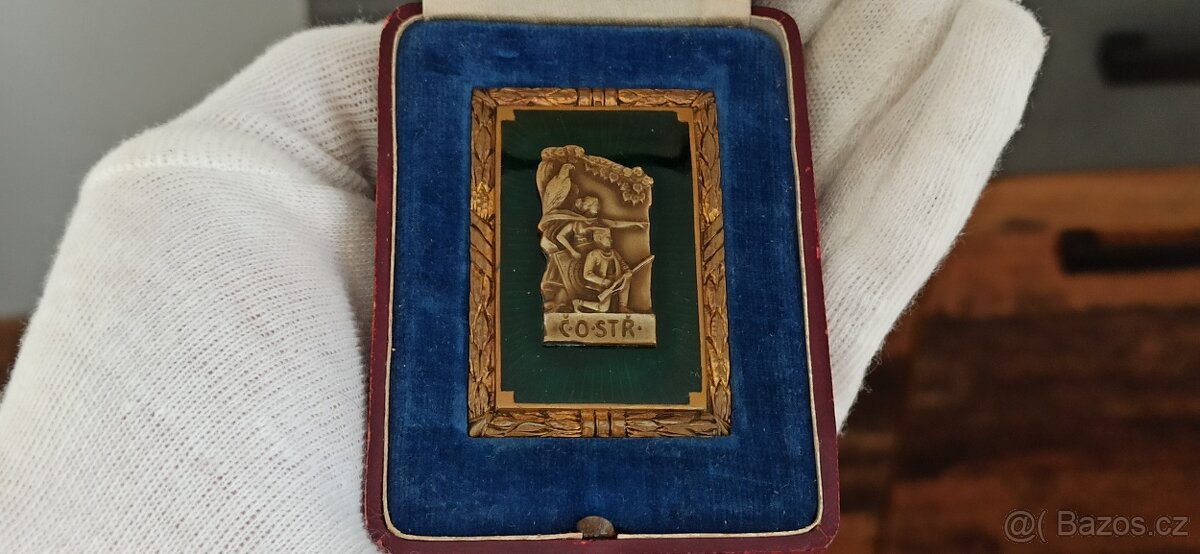 ČSR 1928 vojenská střelecká plaketa v etui. - 9