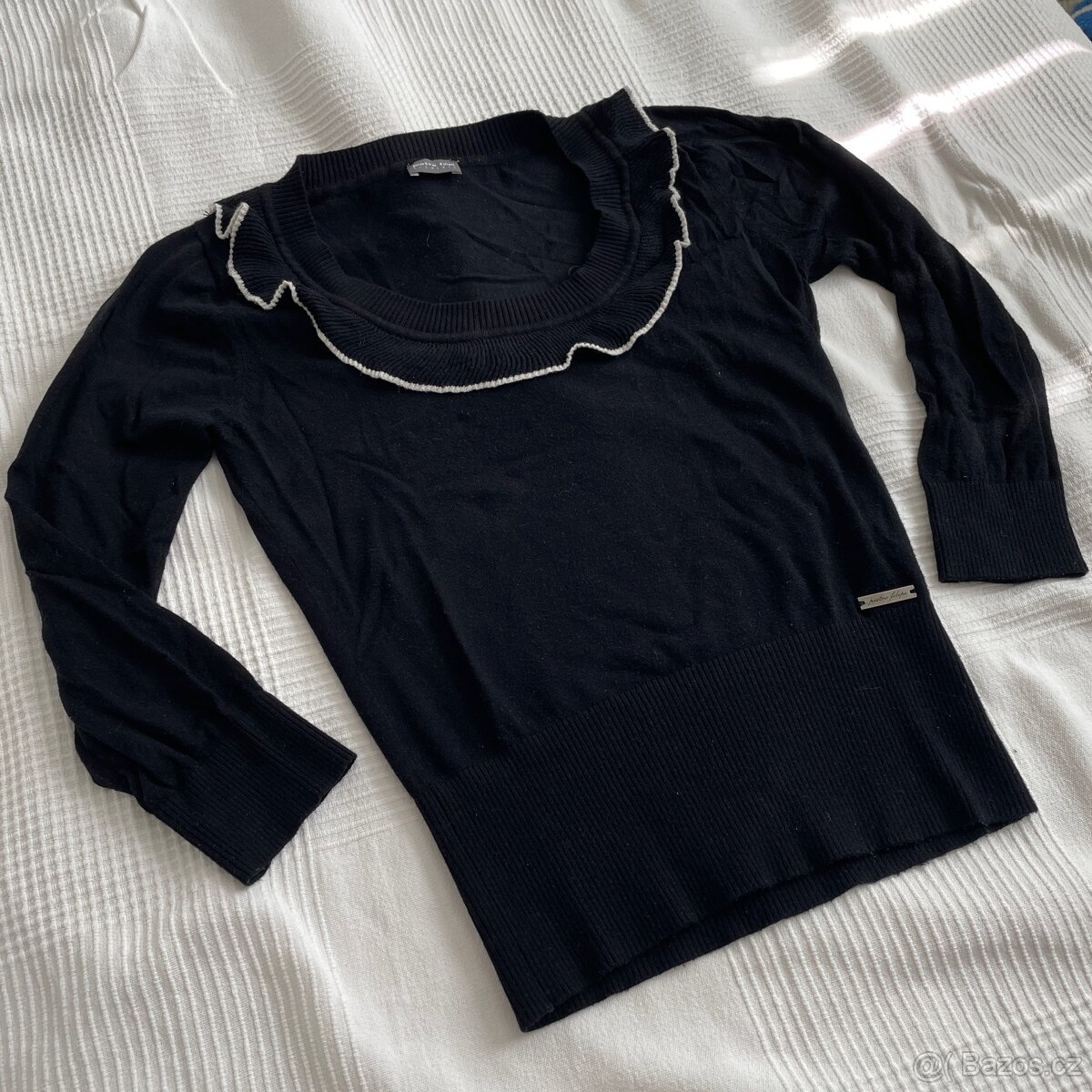 Černý 3/4 svetr značky Pietro Filipi vel. S/M - 9