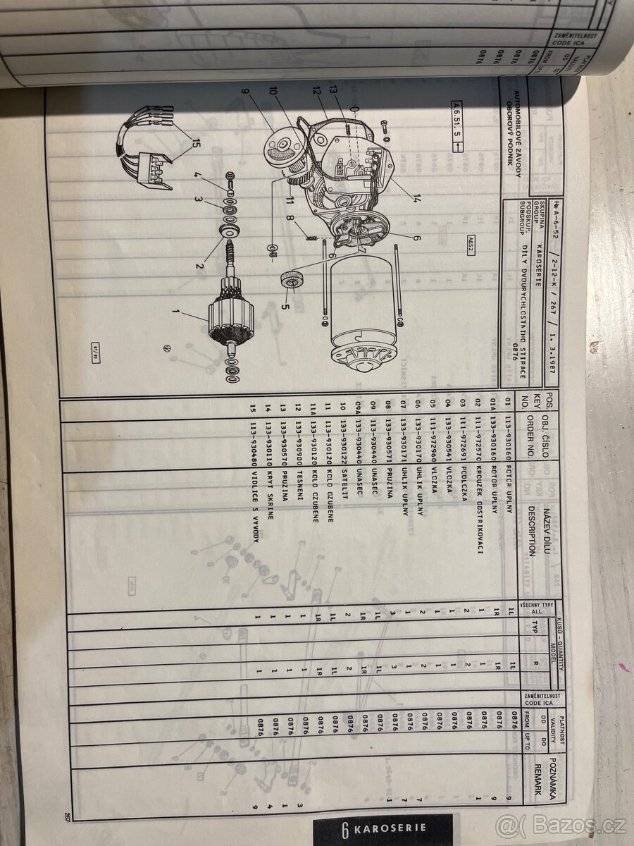 Nový motor stěrače Škoda 105,120,130 - 9