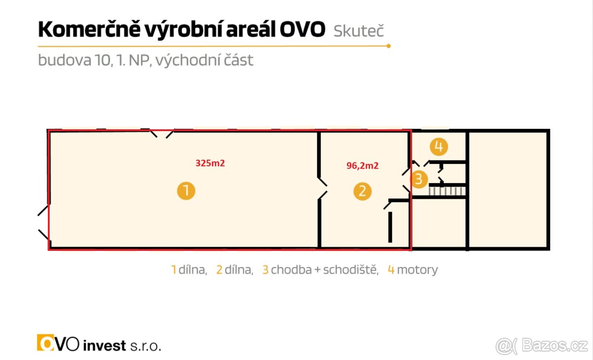 Pronájem, Výrobní prostory, 421m² - Skuteč - Husova ul. - 9