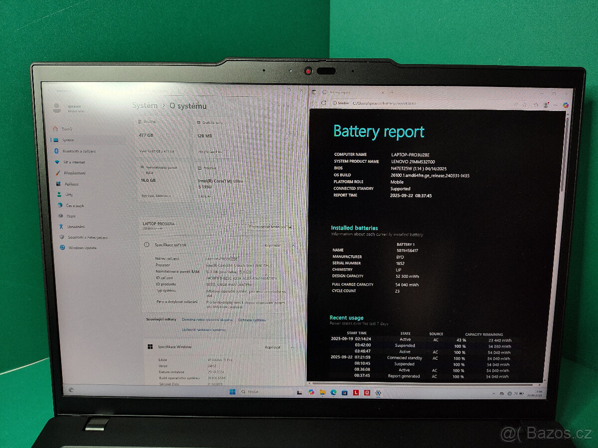 Lenovo ThinkPad t14 g5 c5-135U 32/512GB√FHD400nit√1r.zár√DPH - 9