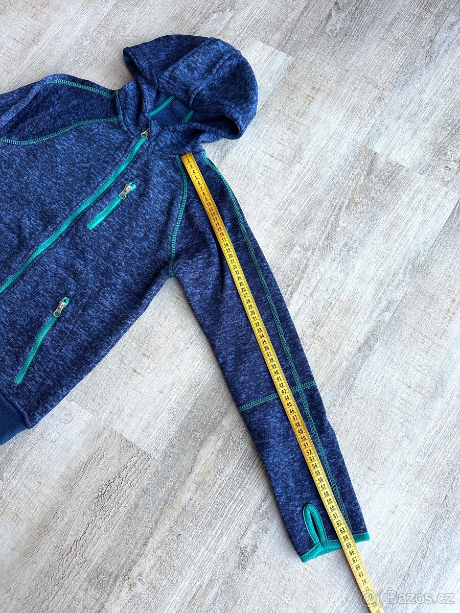 Pletená mikina s kapucí KIK vel. 146-152, žíhaná modrá - 9