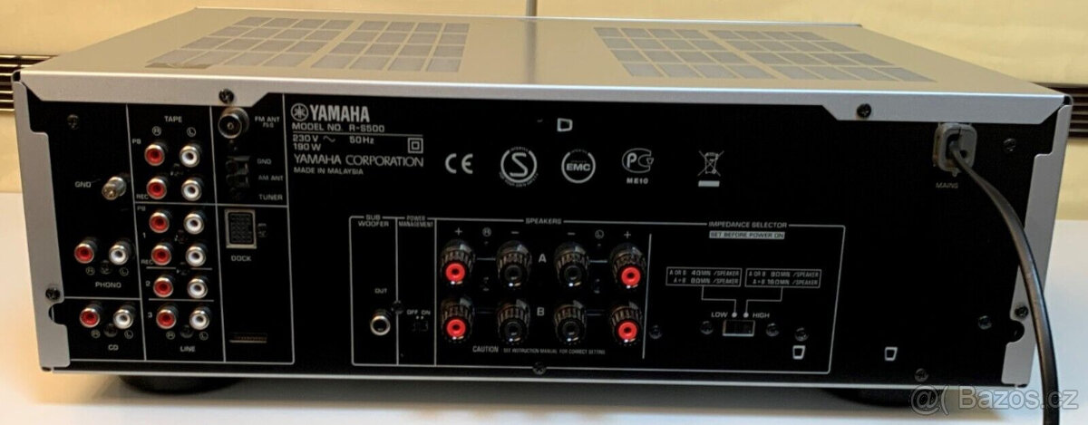 YAMAHA R-S500 Stereo FM/AM Receiver/ SUBWOOFER OUT - 9