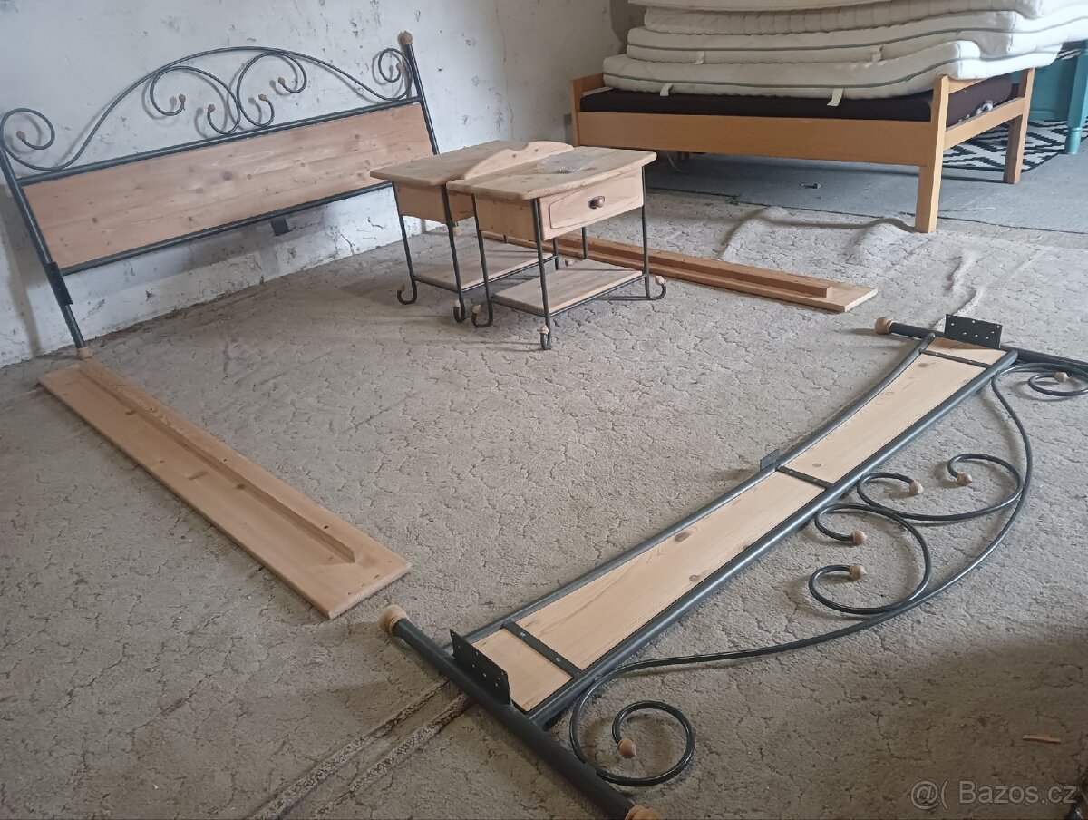 Kompletní stylová kovaná postel 180/200 - 9