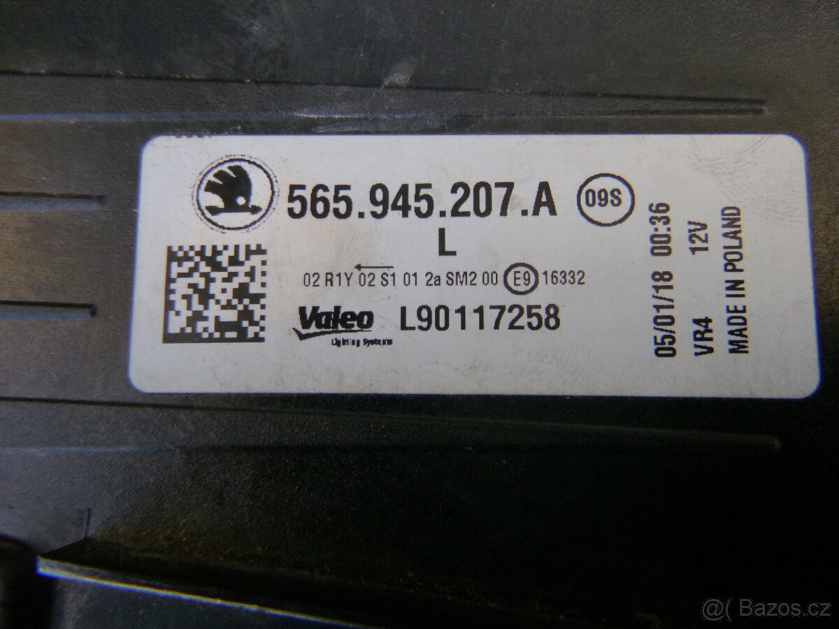 Škoda Kodiaq orig světlo lampa 566941015F 565945207A - 9