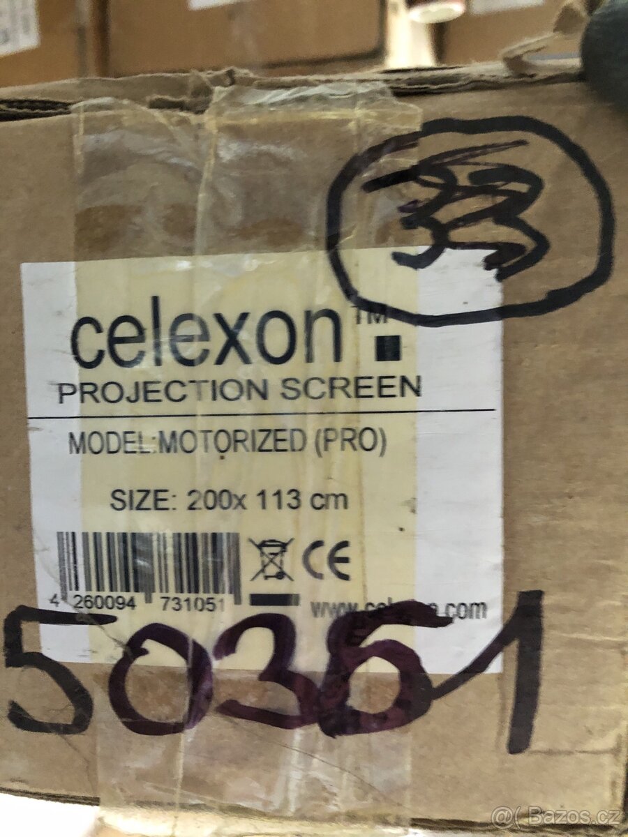 Projekční plátno motorické,rámové,vypínací - 9