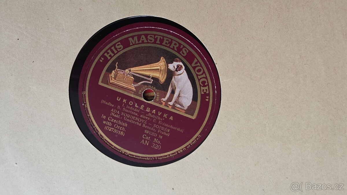 Staré šelakové desky platne LP 78 His Masters Voice - 9