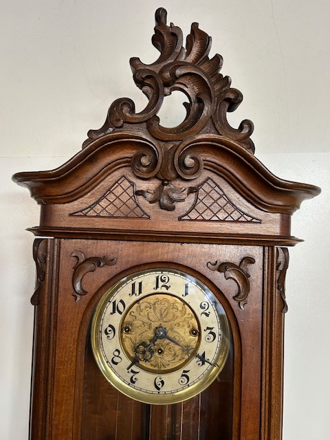 Třízávažové hodiny vídeňské baroko Gustav Becker. - 9