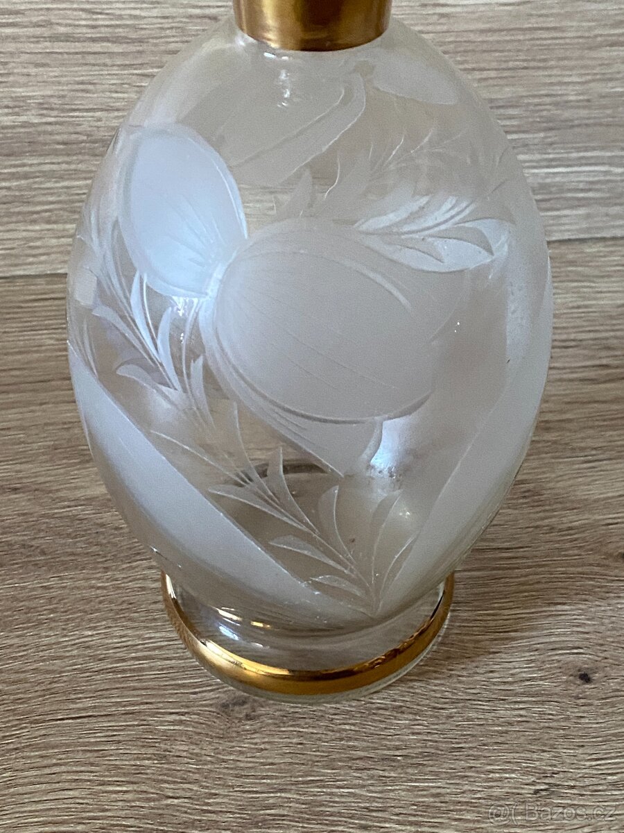 karafa stará skleněná karafa láhev na alkohol demižon - 9