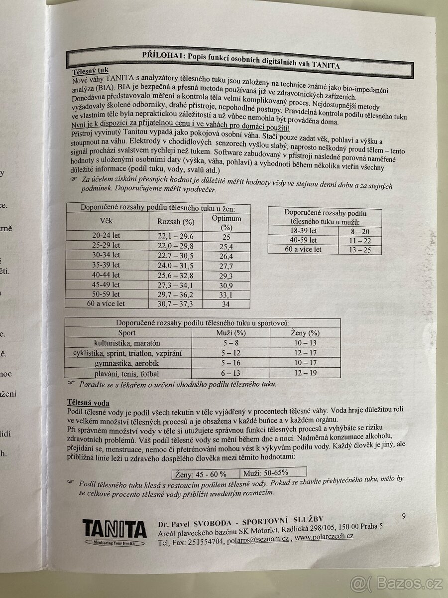 Osobní chytrá digitální váha Tanita - 9