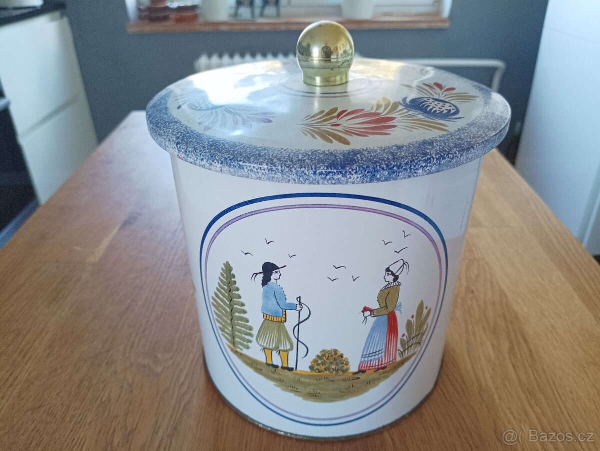 PLECHOVÁ DÓZA HB HENRIOT QUIMPER - 9