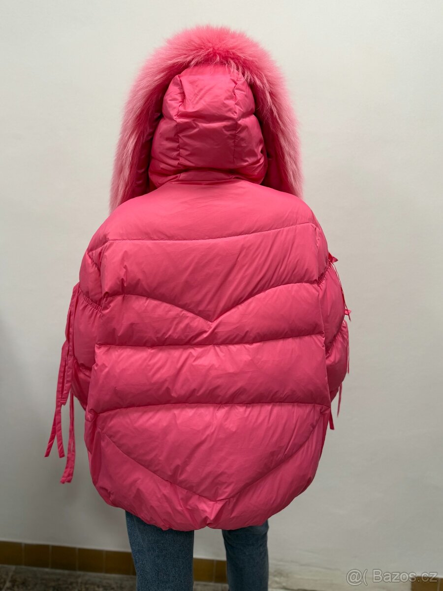 Dámská péřová bunda s pravou liščí kožešinou - 9
