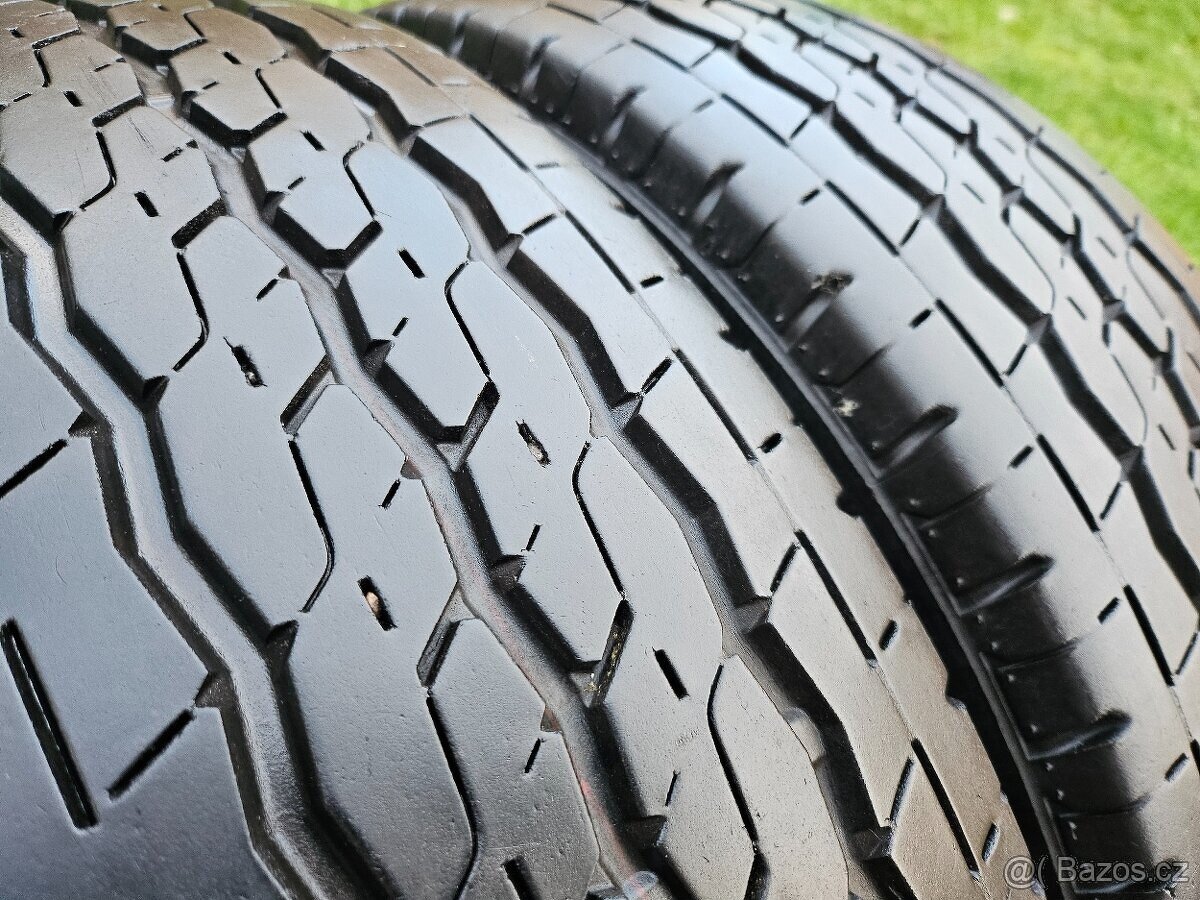 2x Letní ZÁTĚŽOVÉ pneu Firestone Van-H 2 - 215/75 R16C - 85% - 9