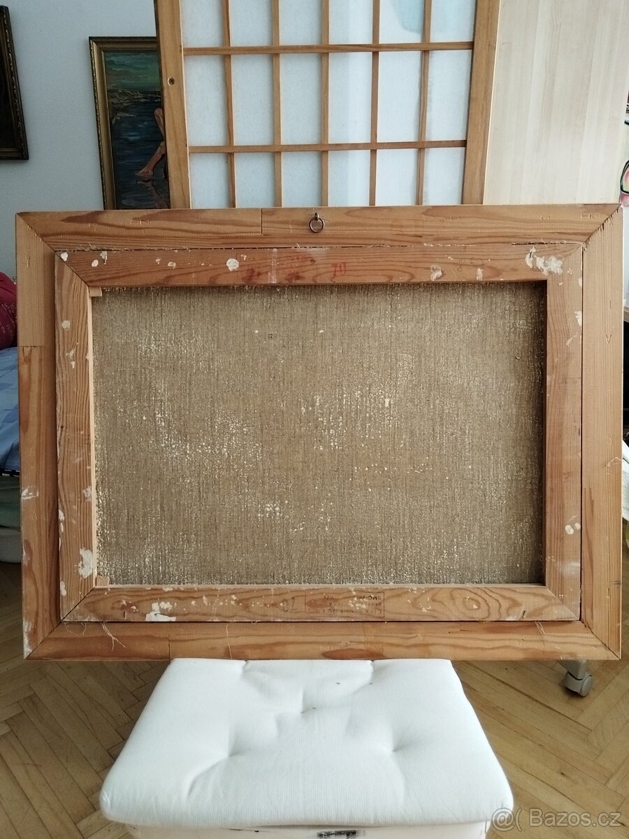 obraz HORSKÉ JEZERO, olej, sign. Hruška - 9