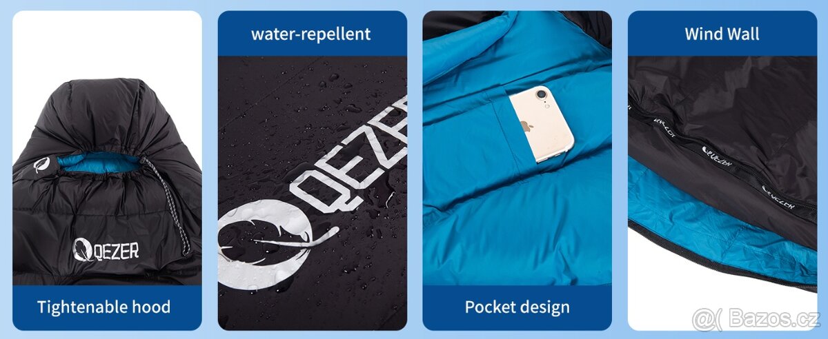 péřový spacák,spací pytel Quezer 1000g peří.Ne Naturehike - 9