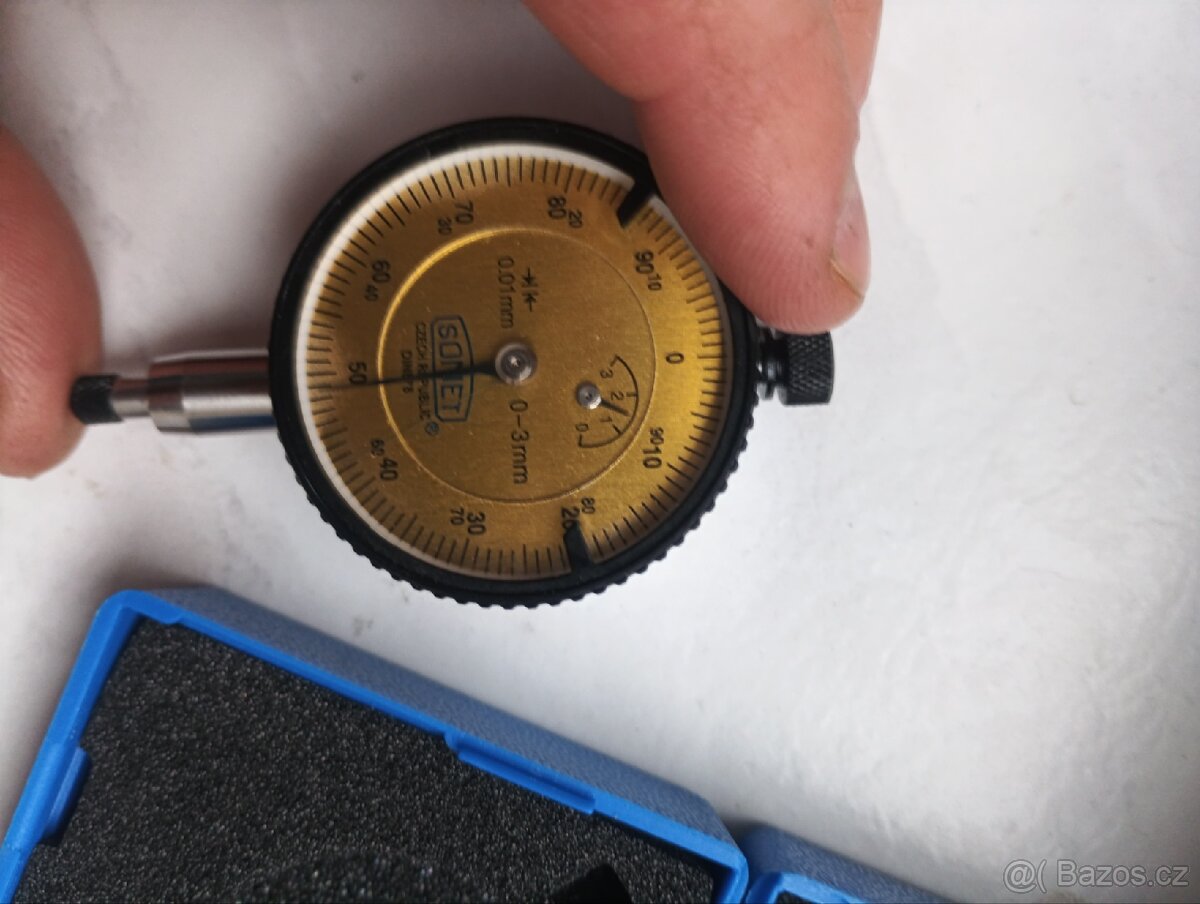 Prodám úchylkoměrem 0,01, zdvih 3mm. - 9