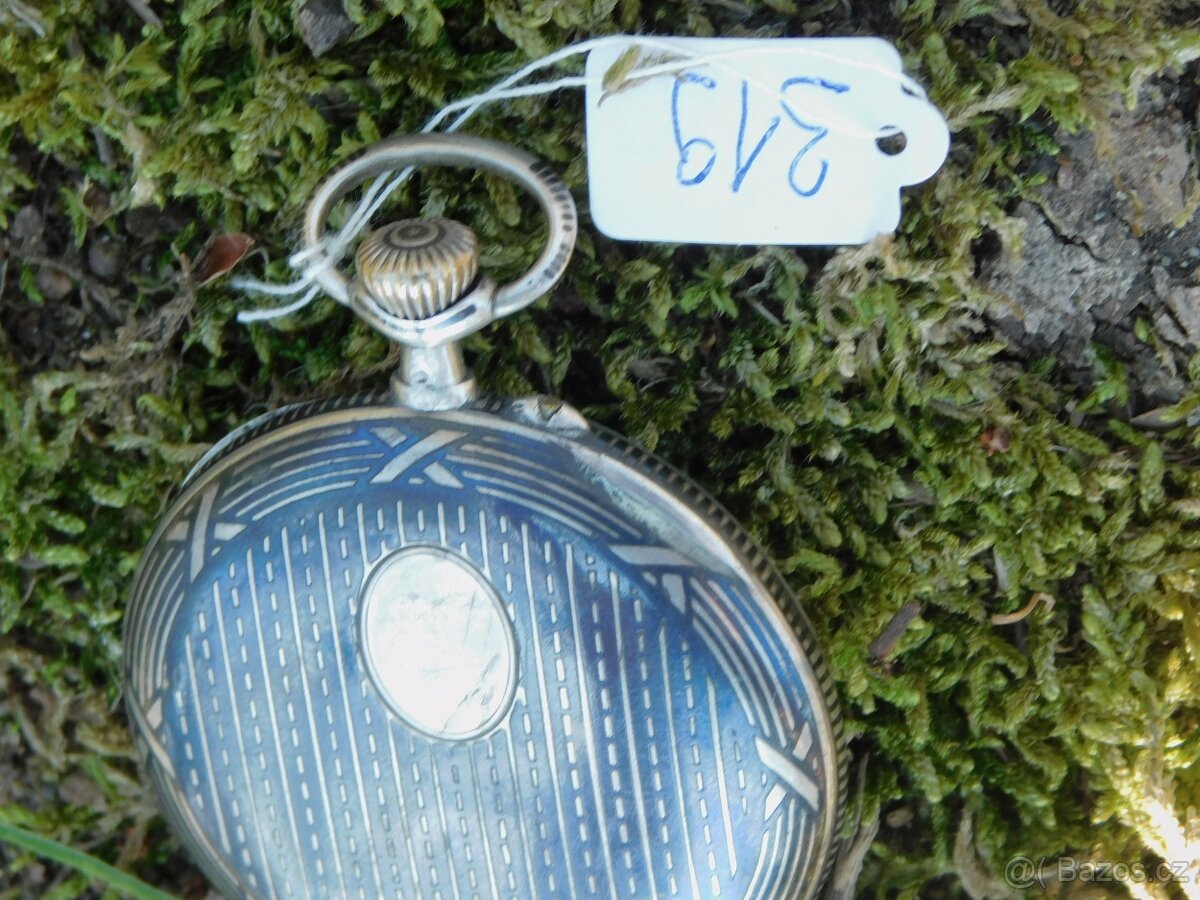 Starožitné stříbrné kapesní hodinky NIELLO / TULA zn. UNIC - 9