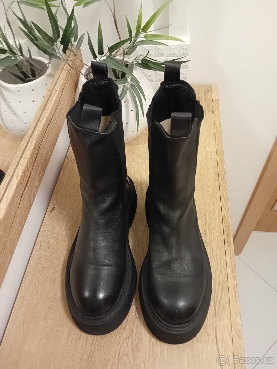 Badura dámské chelsea polokozačky vel. 39 kožené - 9