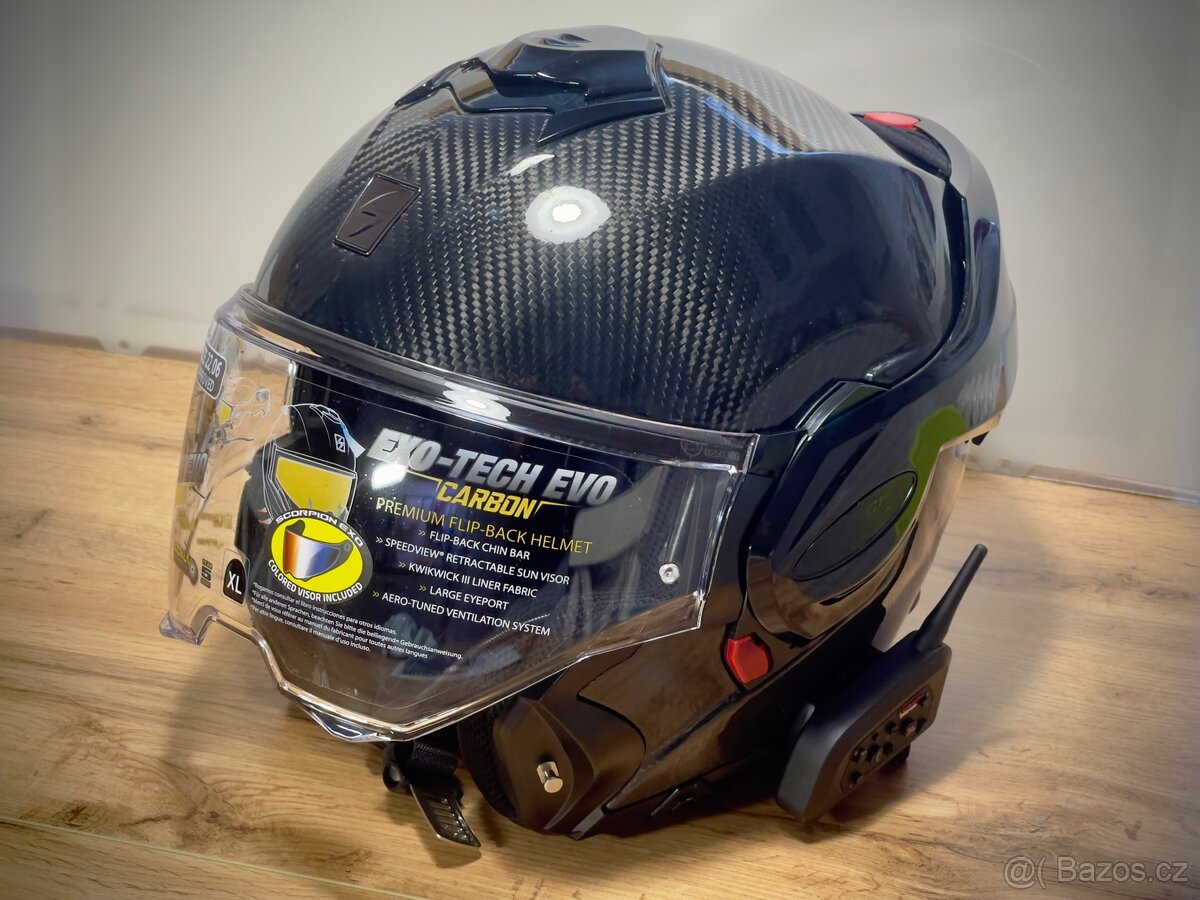 Přilba překlopná Scorpion EXO-Tech EVO Carbon XL + kom - 9