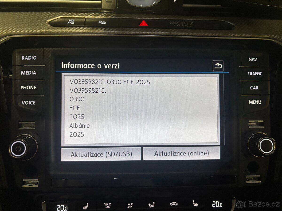 Rádio s jednotkou a orig. rámkem VW MIB2 2DIN - 9