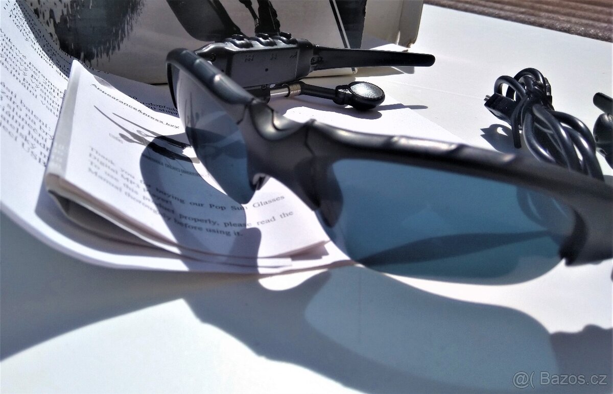 SLUNEČNÍ BRÝLE ČERNÉ SPORTOVNÍ S MP3 PŘEHRÁVAČEM - 9