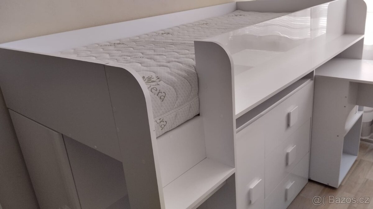Dětská postel bílá - 9