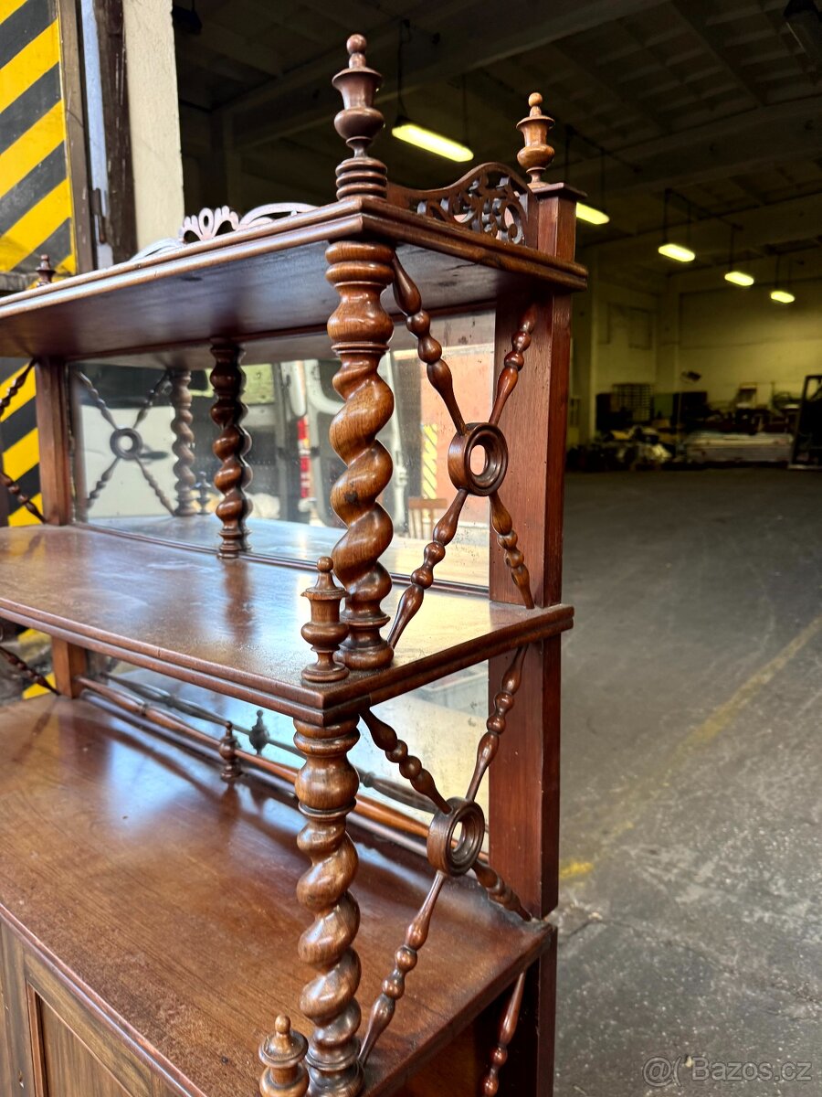 Starožitná komoda s policí (132024) - 9