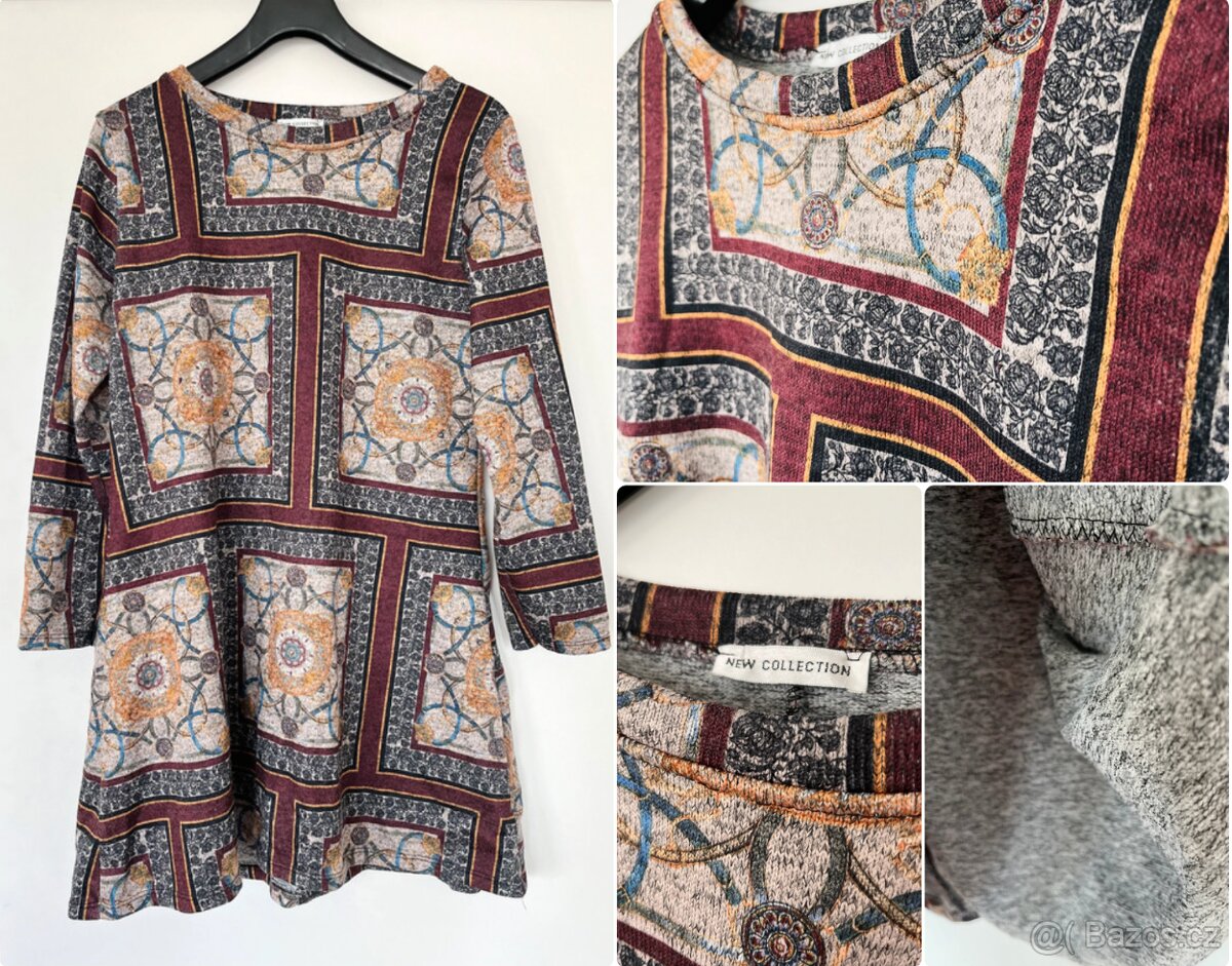 Dámské šaty s dlouhým rukávem, vel. L, XL, XXL - 9