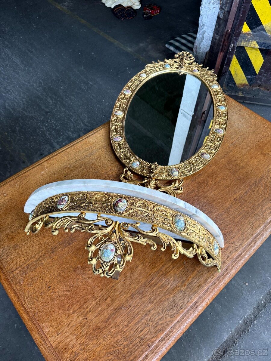 Zrcadlo a konzole s mramorem (132051) - 9