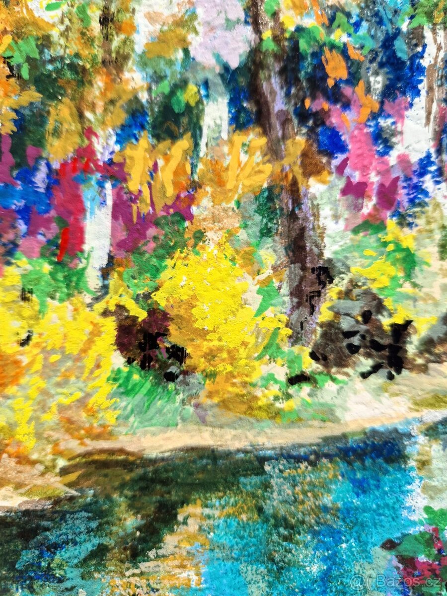 DIMITRI POLAK - sieťotlač /farebná impresionistická krajina/ - 9