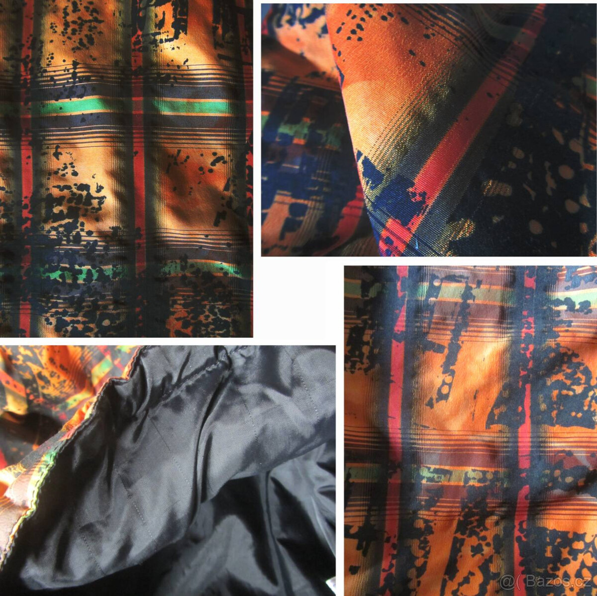 Vintage 90s unisex barevná bunda přes hlavu - 9