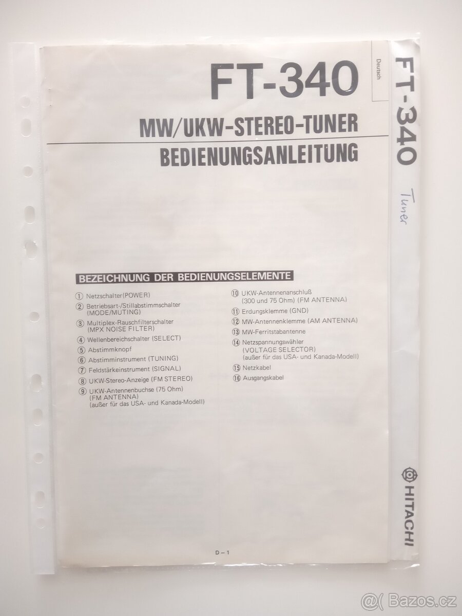 HITACHI FT-340 tuner - 9