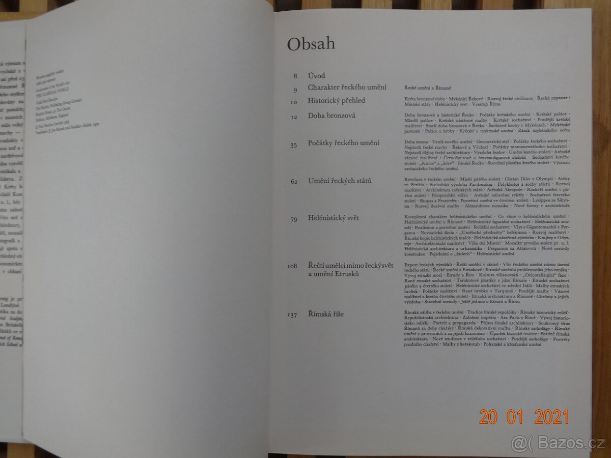 Kniha ANTICKÉ UMĚNÍ v edici Umění světa - 9