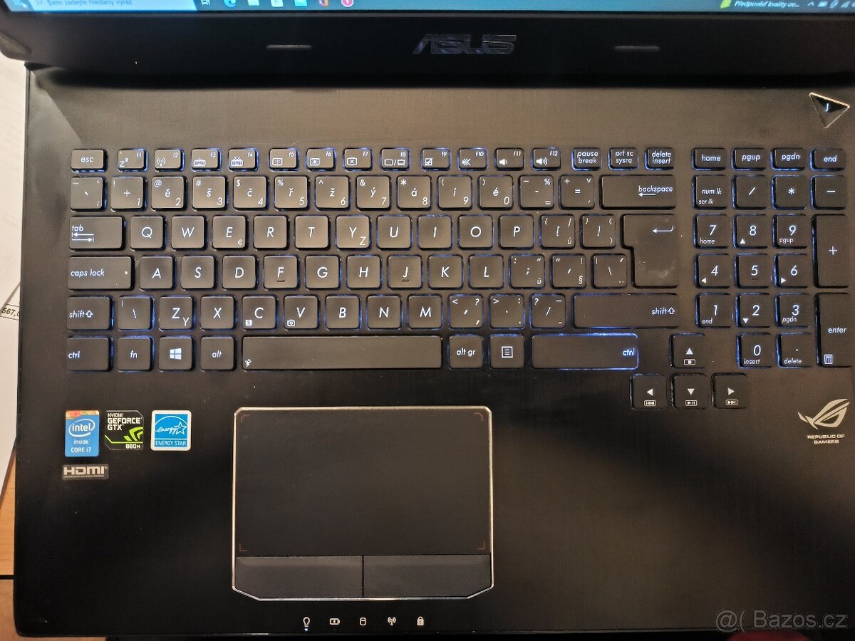 ASUS ROG G750JZ TOP stav i7 RAM 16GB cz GTX 880m 4gb - 9