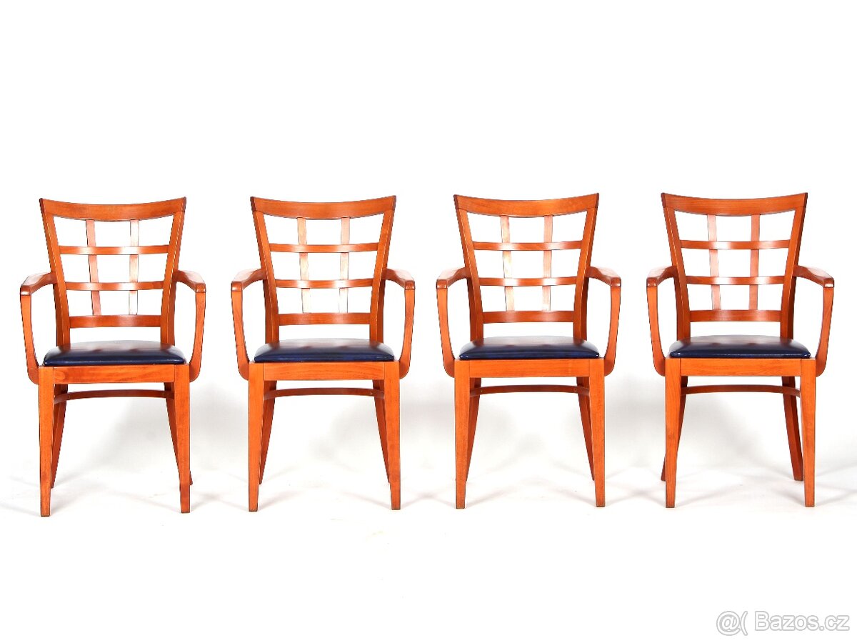 Židle, křesílka s područkami, TON, 4 kusy. - 9