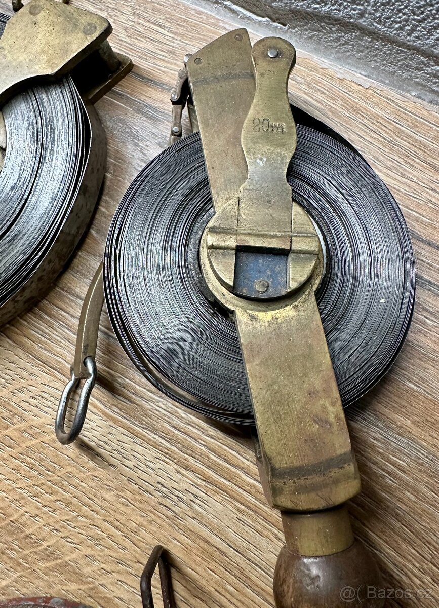 Sbírka set stará délková měřidla pásma 7ks FUNKČNÍ - 9