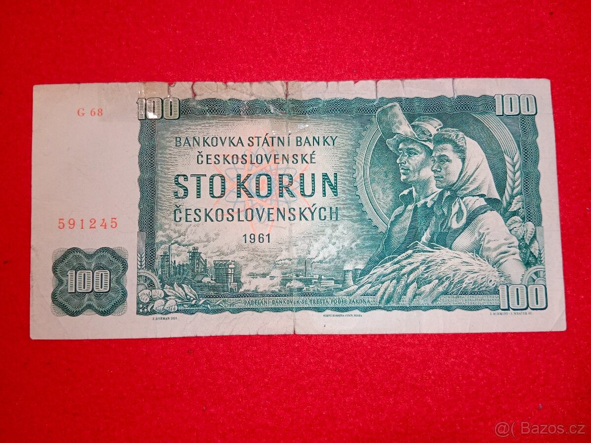 2 ) Československé bankovky 10 ks + 1 ks - celkem 11 ks - 9