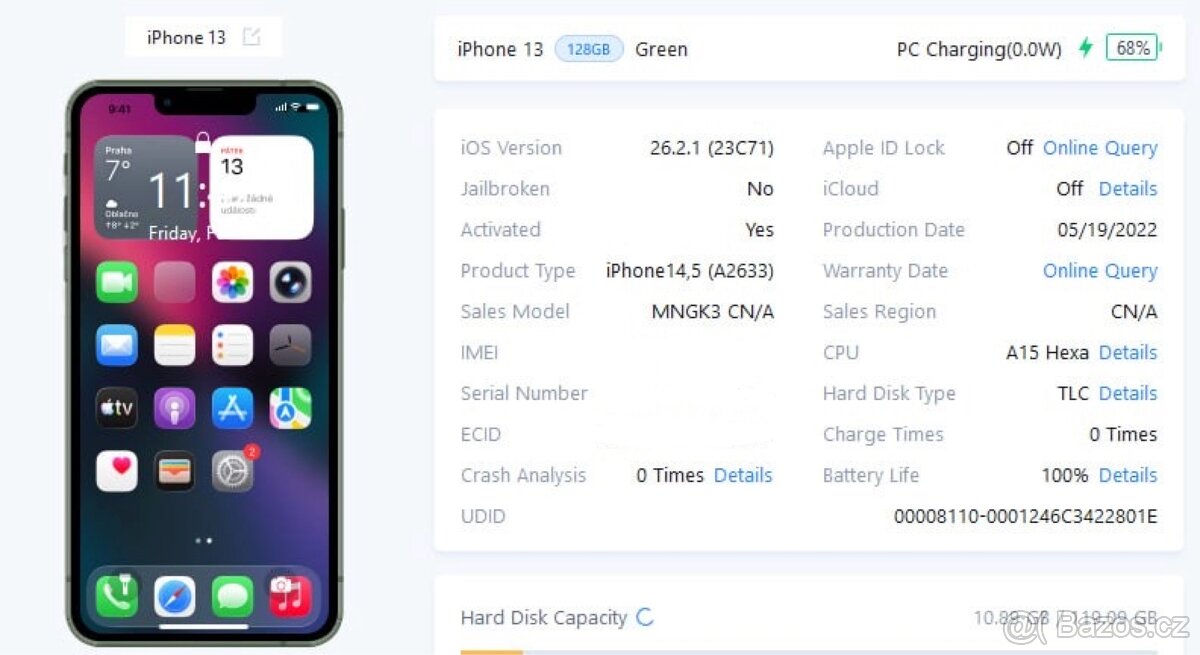 iPhone 13 128gb Nova baterie - 9