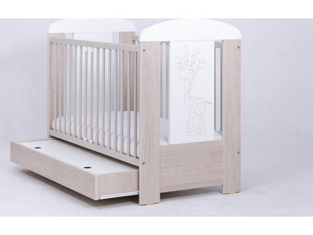 Dětská postýlka s matraci a uzavřeným šuplikem - 9