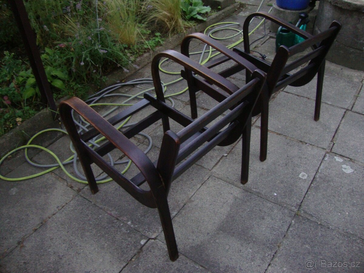 2x starožitné retro křeslo Koželka Kropáček z 50. let pěkná - 9