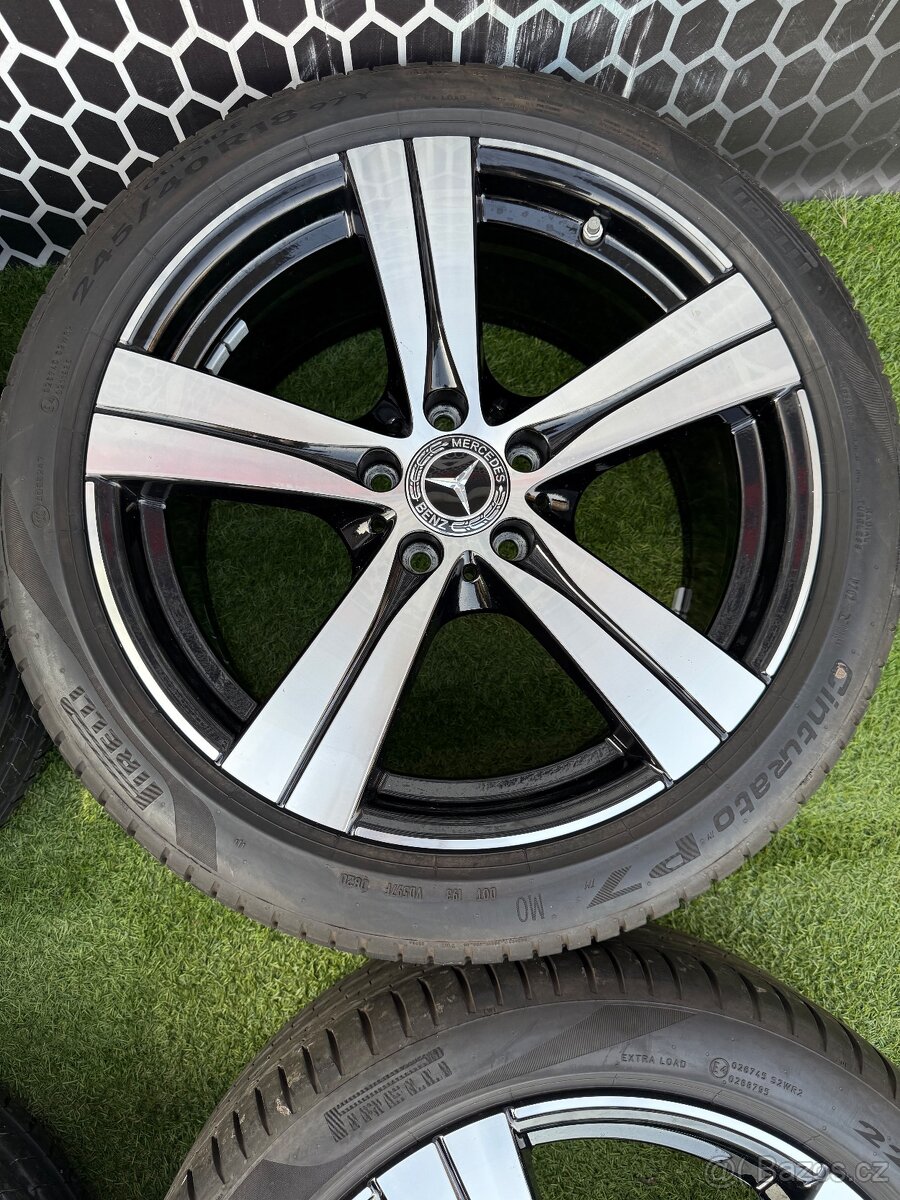 Originál alu kola Mercedes 5x112 R18 C-Class DVOUROZMĚR W206 - 9