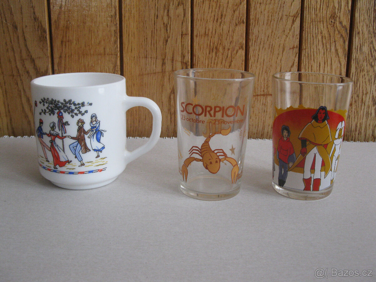 Hrníčky souprava na chalupu,různé hrníčky na dopl.sady,sklo - 9