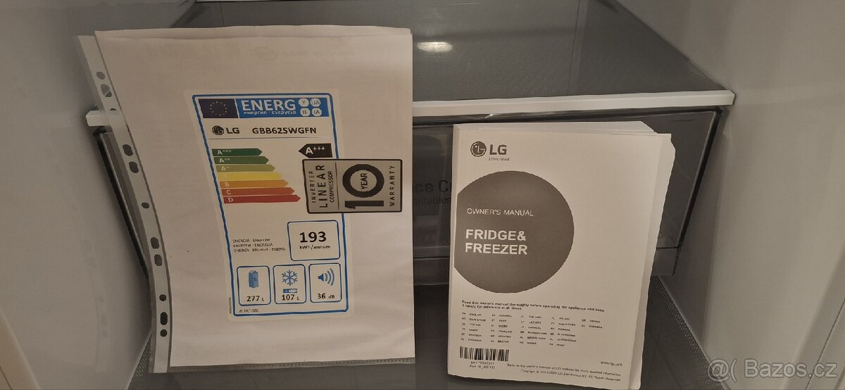 lednice s mrazákem LG GBB62SWGFN - 9