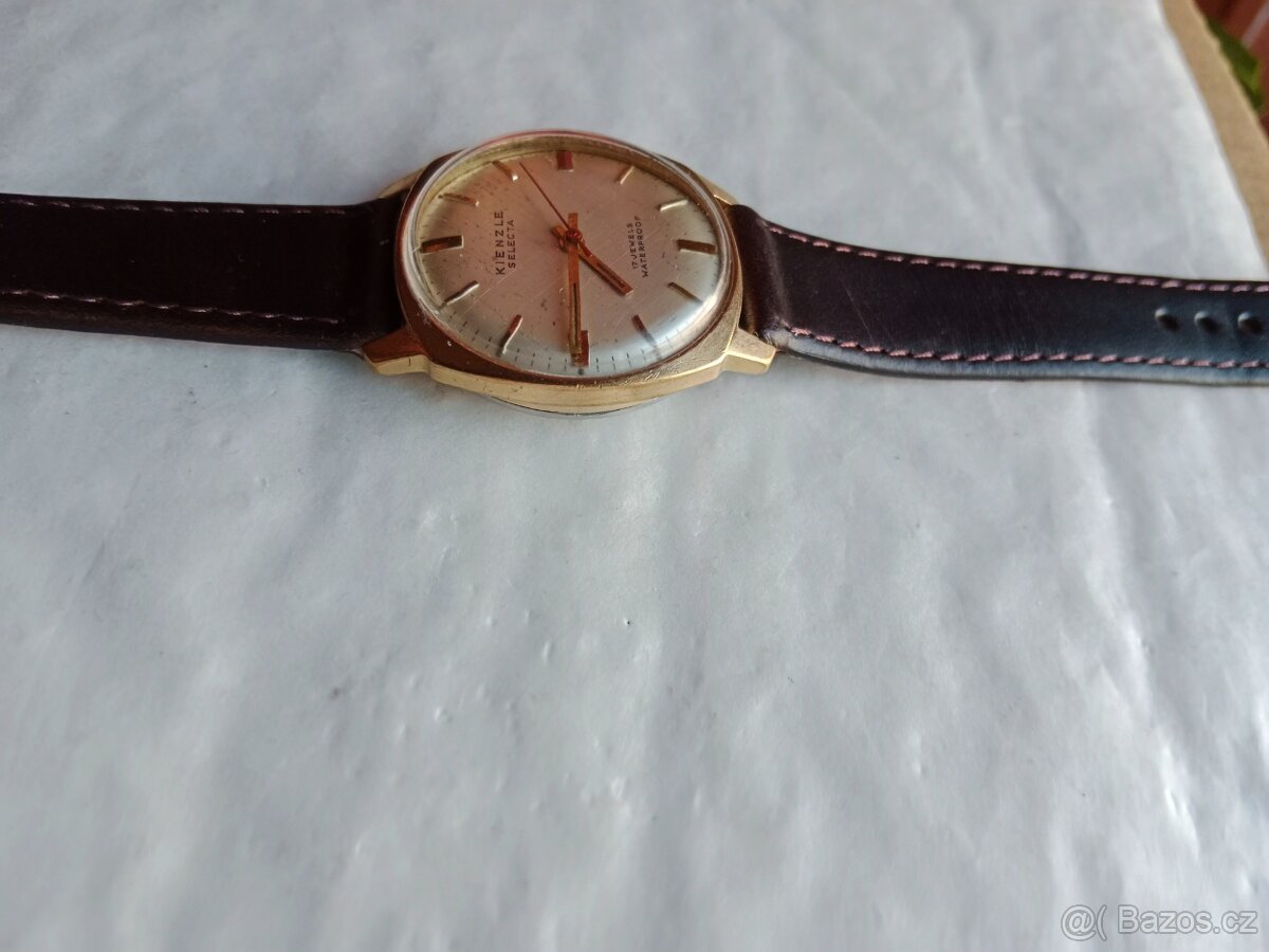 Pěkné,staré,funkční hodinky Kienzle-17jewels - 9
