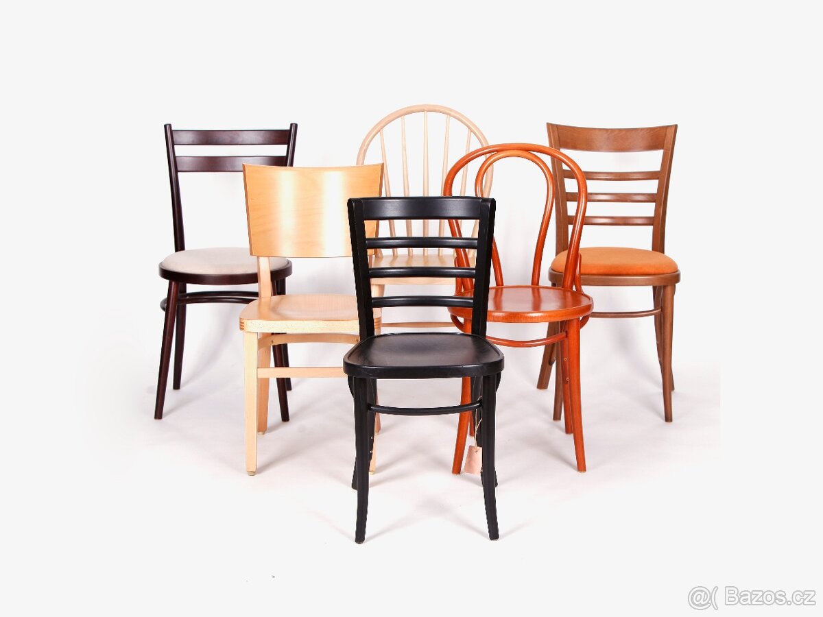 Jídelní židle TON, každá jíná 6 ks, nikdy nepoužité. - 9