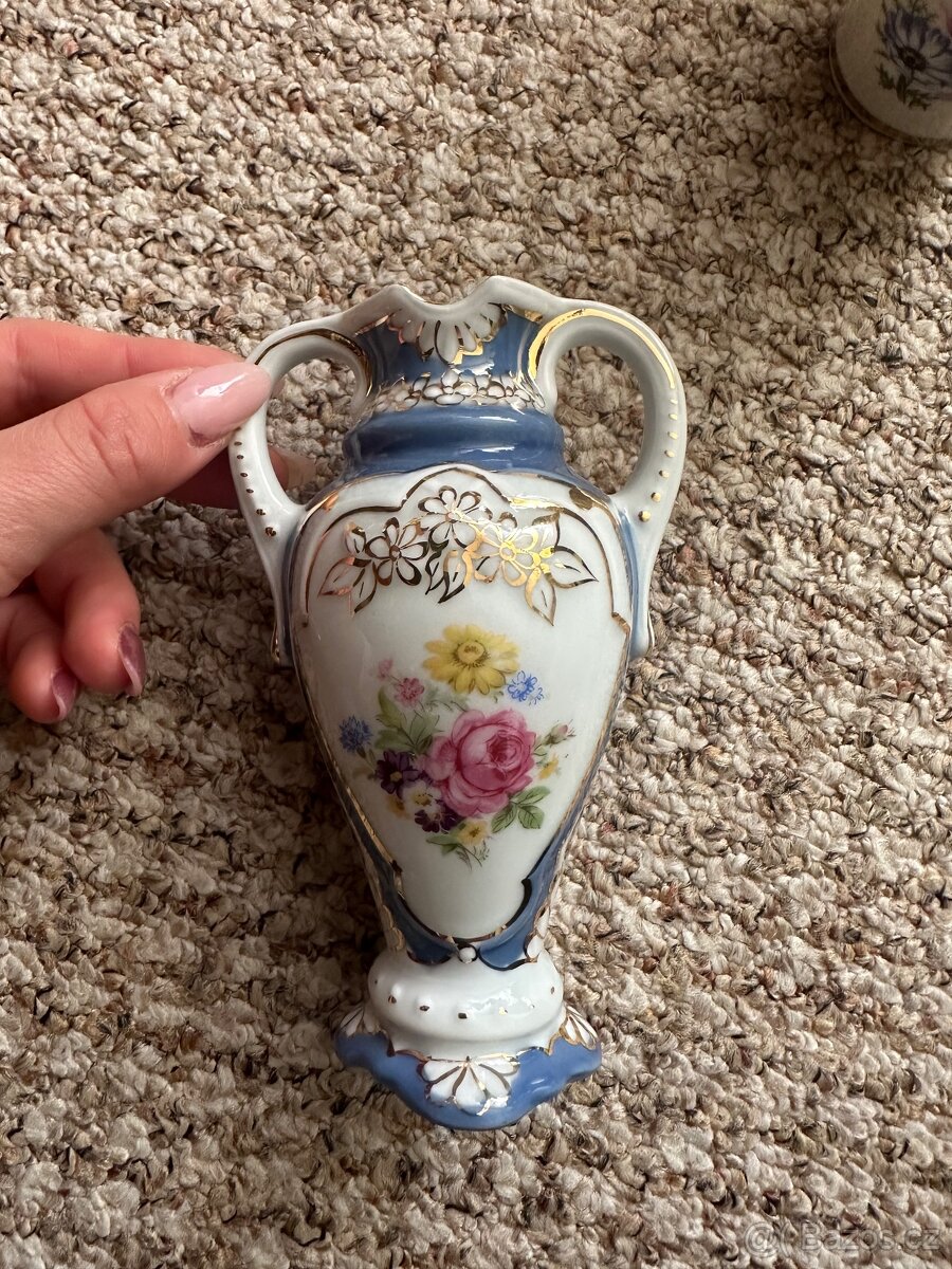 Růžový porcelán, porcelánová sada - 9