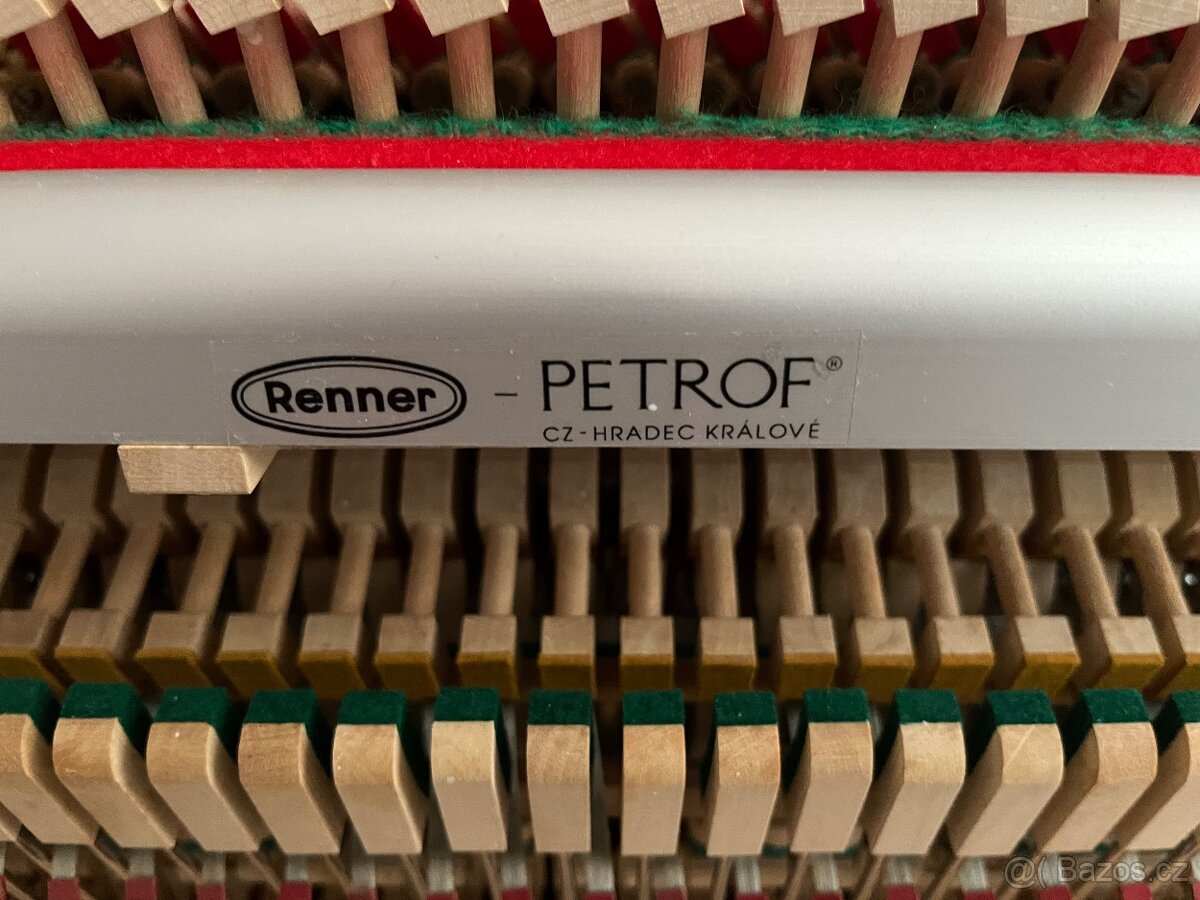 Zánovní pianino Petrof P 118 N1 .Renner mechanika - 9